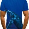 ZUIAI Men's 3D Printed T Shirt Hawaiian Short Sleeve T Shirts Casual Vacation Tops